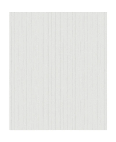 Decorline 21" X 396" Kinsley Textured Stripe Wallpaper In Ivory