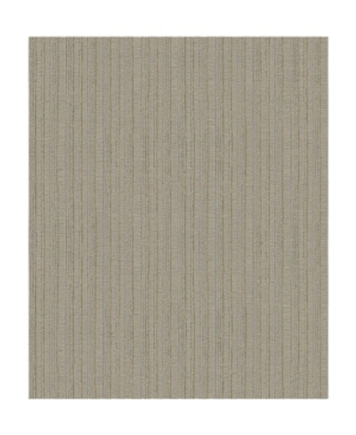 Decorline 21" X 396" Kinsley Textured Stripe Wallpaper In Brown