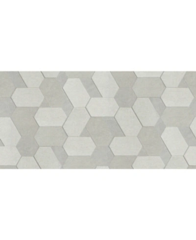 Advantage 20.5" X 369" Plaza Geometric Wallpaper In Gray