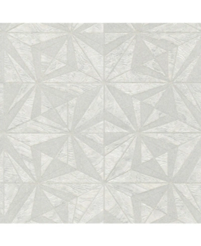 Advantage 20.5" X 369" Los Cabos Marble Geometric Wallpaper In Ivory