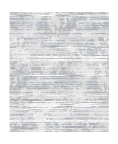 Decorline 21" X 396" Makayla Distressed Stripe Wallpaper In Gray