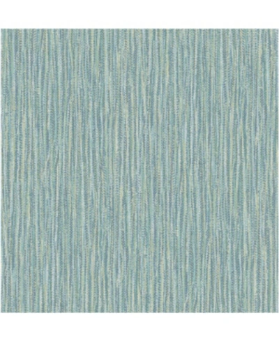 A-street Prints 20.5" X 396" Raffia Thames Wallpaper In Blue