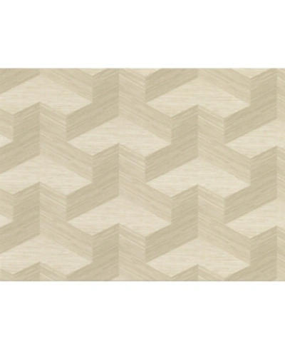 A-street Prints 27" X 324" Y Knot Neutral Geometric Texture Wallpaper In Beige