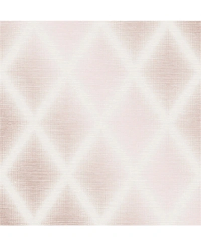 A-street Prints A-street 20.5" X 396" Prints Kirana Diamond Wallpaper In Pink