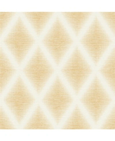 A-street Prints A-street 20.5" X 396" Prints Kirana Diamond Wallpaper In Yellow