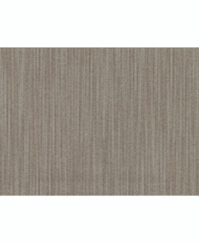 Warner Textures 27" X 324" Volantis Textured Stripe Wallpaper In Brown