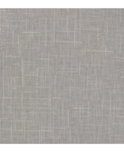 Warner Textures 27" X 324" Stannis Linen Texture Wallpaper In Gray