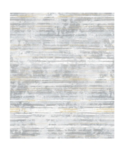 Decorline 21" X 396" Makayla Light Stripe Wallpaper In Gray