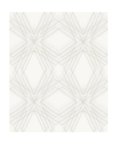 A-street Prints 21" X 396" Relativity Geometric Wallpaper In Ivory