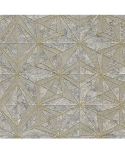 Advantage 20.5" X 369" Los Cabos Marble Geometric Wallpaper In Lavender