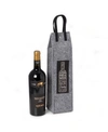 BEY-BERK WINES OF THE WORLD FELT WINE TOTE WITH ACCENTS