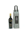 Bey-berk Wines Of The World Felt Wine Tote With Accents In Multi