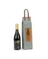 Bey-berk Uncork Unwind Felt Wine Tote With Accents In Multi