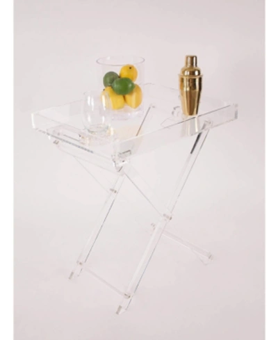 Designstyles Acrylic Folding Tray Table In Clear