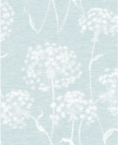 Advantage 20.5" X 369" Garvey Light Dandelion Wallpaper In Blue