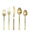 Fortessa Arezzo Brushed Gold 5pc Place Setting In Brushed Gold Stainless Steel