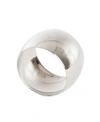 Saro Lifestyle Saro Round Shape Napkin Ring, Set Of 4 In Silver
