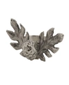 Saro Lifestyle Pinecone Design Rustic Style Napkin Ring, Set Of 4 In Silver
