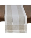 SARO LIFESTYLE TIMELESS LINEN BLEND TABLE RUNNER WITH HEMSTITCH ACCENTS