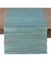 SARO LIFESTYLE SHIMMERING WOVEN NUBBY TEXTURE WATER HYACINTH TABLE RUNNER