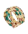 Saro Lifestyle Beaded Design Table Napkin Ring, Set Of 4 In Multi