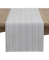 Saro Lifestyle Square Stitched Tablecloth In Gray