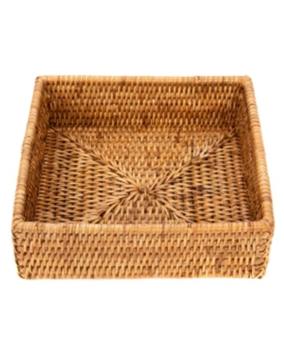 Artifacts Trading Company Artifacts Rattan Luncheon Napkin Holder In Honey Brown