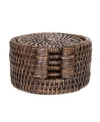 Artifacts Trading Company Artifacts Rattan Round Coasters In Coffee Bean