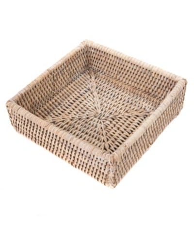 Artifacts Trading Company Artifacts Rattan Square Placemat In Off-white