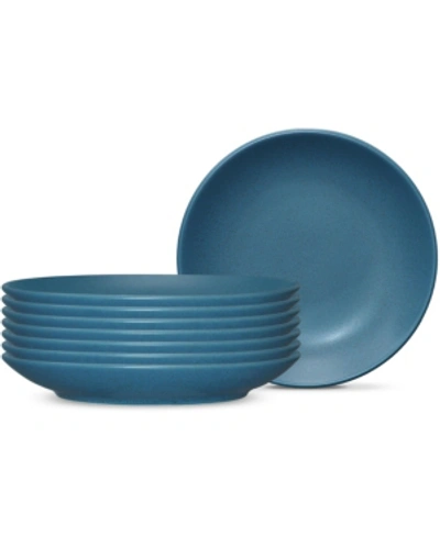Noritake Colorwave Side/prep Dishes, Set Of 8 In Open Blue