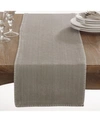 SARO LIFESTYLE CELENA COLLECTION WHIP STITCHED DESIGN COTTON TABLE RUNNER