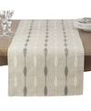 Saro Lifestyle Modern Embroidered Design Table Runner In Natural