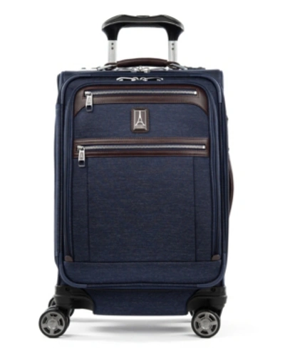 Travelpro Platinum Elite Limited Edition 20" Business Plus Softside Carry-on Luggage In True Navy