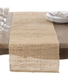 Saro Lifestyle Woven Nubby Natural Table Runner In Natural