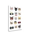 TANGLETOWN FINE ART CATS WITH GLASSES BY HANNA MELIN GICLEE PRINT ON GALLERY WRAP CANVAS, 18" X 24"
