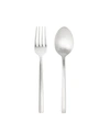 Fortessa Arezzo Brushed 2pc Serving Set In Brushed Stainless Steel