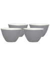 Noritake 4" Mini 7 oz Bowl Set, 4 Pieces In Slate