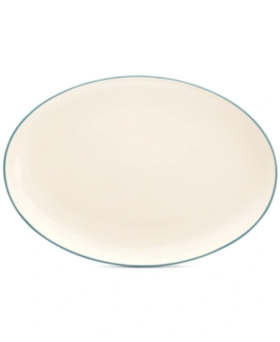 Noritake Colorwave 16" Oval Platter In Turquoise