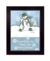 Trendy Decor 4u Trendy Snowman By Diane Arthur, Printed Wall Art, Ready To Hang, Black Frame, 10" X 14" In Multi