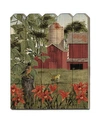 TRENDY DECOR 4U SUMMER DAYS BY BILLY JACOBS, PRINTED WALL ART ON A WOOD PICKET FENCE, 16" X 20"