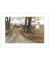 TRENDY DECOR 4U THE ROAD HOME BY BILLY JACOBS, READY TO HANG FRAMED PRINT, WHITE FRAME, 21" X 15"