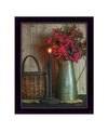 TRENDY DECOR 4U BASKET AND BLOSSOMS BY SUSAN BOYER, PRINTED WALL ART, READY TO HANG, BLACK FRAME, 14" X 18"