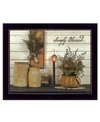 TRENDY DECOR 4U SIMPLY BLESSED BY SUSAN BOYER, PRINTED WALL ART, READY TO HANG, BLACK FRAME, 26" X 20"