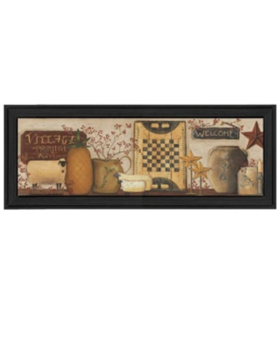 Trendy Decor 4u Village Welcome By Pam Britton, Printed Wall Art, Ready To Hang, Black Frame, 39" X 15" In Multi
