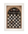 TRENDY DECOR 4U WOOLSEY BOARD GAME BY PAM BRITTON, READY TO HANG FRAMED PRINT, WHITE FRAME, 15" X 21"