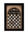 TRENDY DECOR 4U WOOLSEY BOARD GAME BY PAM BRITTON, READY TO HANG FRAMED PRINT, BLACK FRAME, 15" X 21"