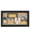 TRENDY DECOR 4U TRENDY DECOR 4U WARM TOWELS BY CARRIE KNOFF, PRINTED WALL ART, READY TO HANG, BLACK FRAME, 12" X 21"