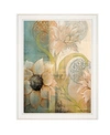Trendy Decor 4u Meandering Flowers I By Dee Dee, Ready To Hang Framed Print, White Frame, 21" X 27" In Multi