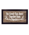 TRENDY DECOR 4U THE FAMILY THAT HUNTS BY DEE DEE, PRINTED WALL ART, READY TO HANG, BLACK FRAME, 20" X 11"