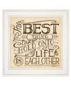 TRENDY DECOR 4U EACH OTHER BY DEB STRAIN, READY TO HANG FRAMED PRINT, WHITE FRAME, 15" X 15"